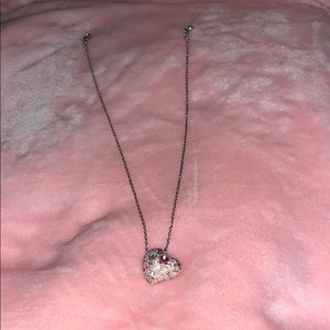 Swarovski pink heart necklace